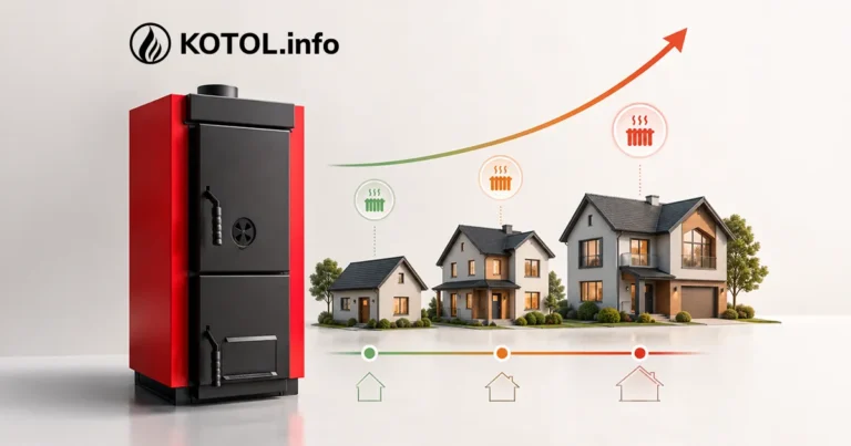 Ako vybrať kotol na tuhé palivo podľa veľkosti domu - KOTOL.info